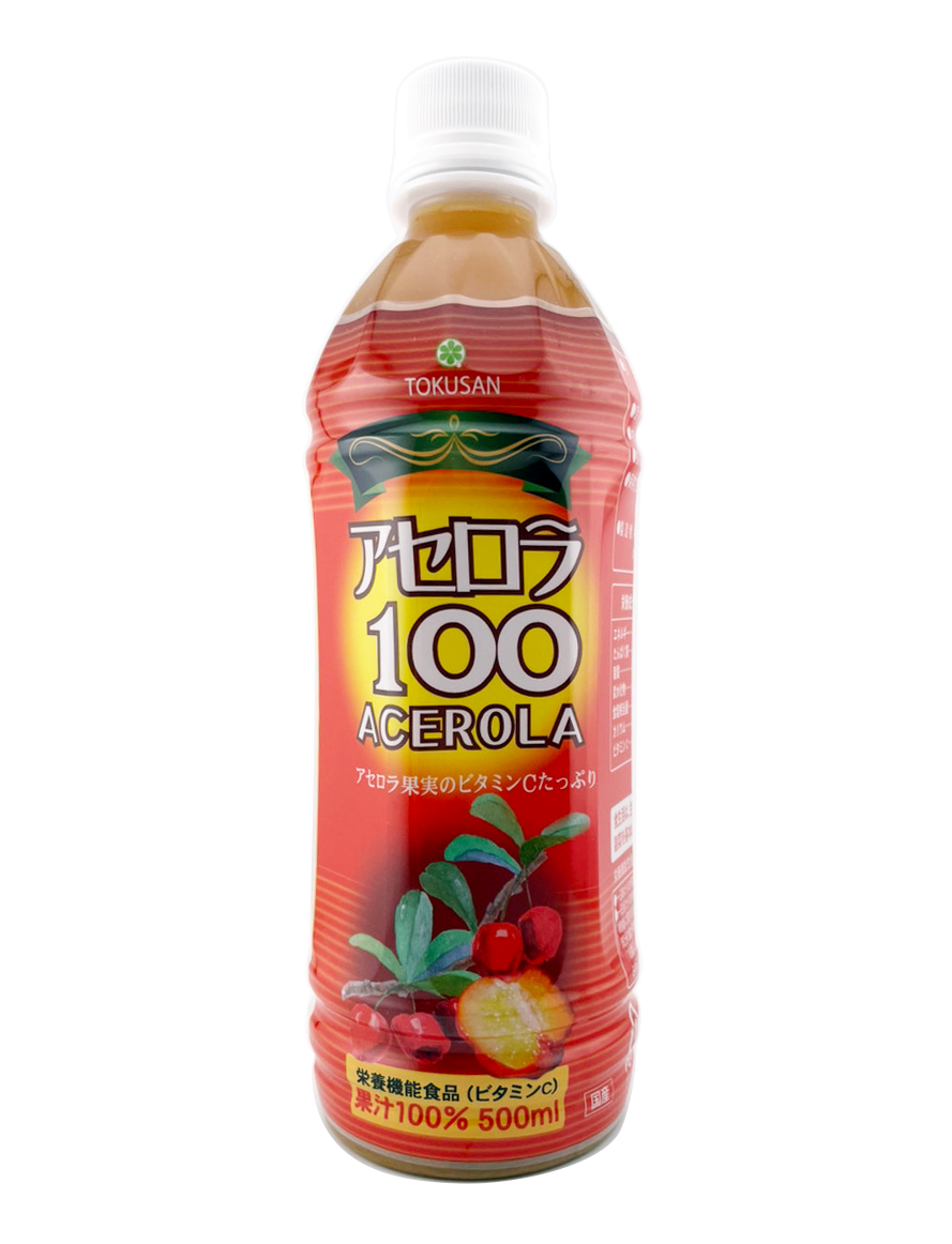 アセロラ100(果汁100%ジュース) 500ml 沖縄特産販売 商品画像(正面)
