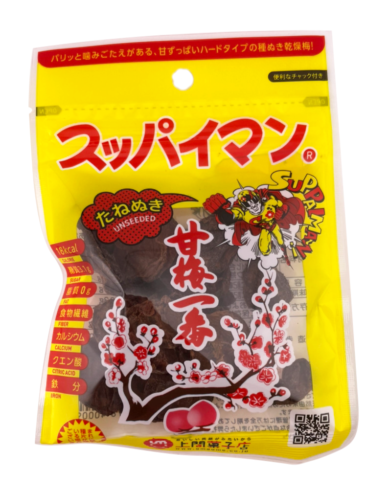 スッパイマン 甘梅一番 たねぬき 10g 上間菓子店 商品画像(正面)