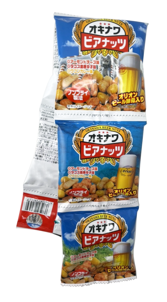 オキナワビアナッツ 16g×5連セット サン食品 商品画像(3,4,5パック目正面)