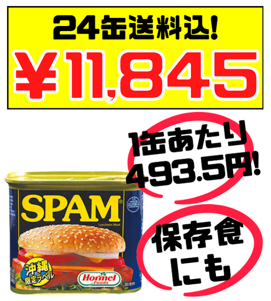 ポーク缶詰ホーメルレギュラースパム340g×24個(1ケース) - 肉類(加工食品)