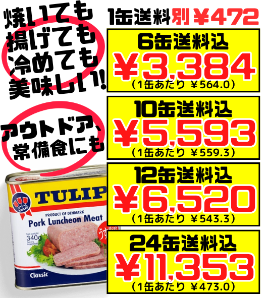 チューリップポーク340g×96個(4ケース) チューリップ ポーク チューリップポーク340g×96個(4ケース) チューリップ ポーク