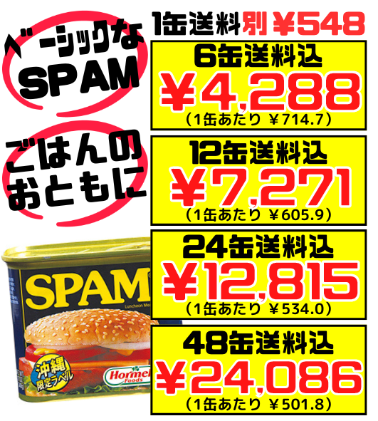 スパム レギュラー 340g 沖縄ホーメル Hormel SPAM　いちばんベーシックなスパム ポークランチョンミート セット商品はすべて送料込