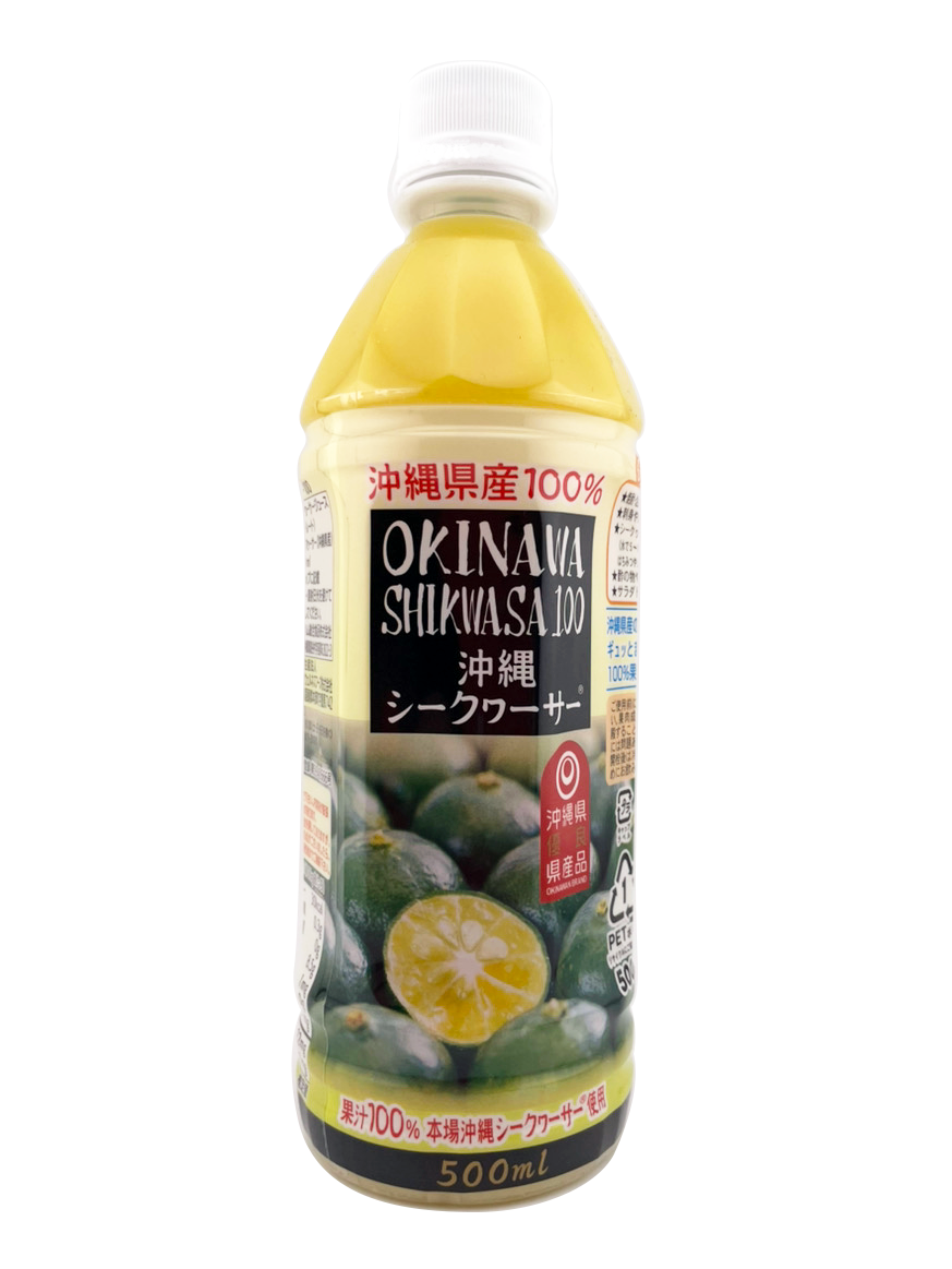 シークヮーサー100%ジュース 500ml PET 24本セット オキハム 商品画像(正面)