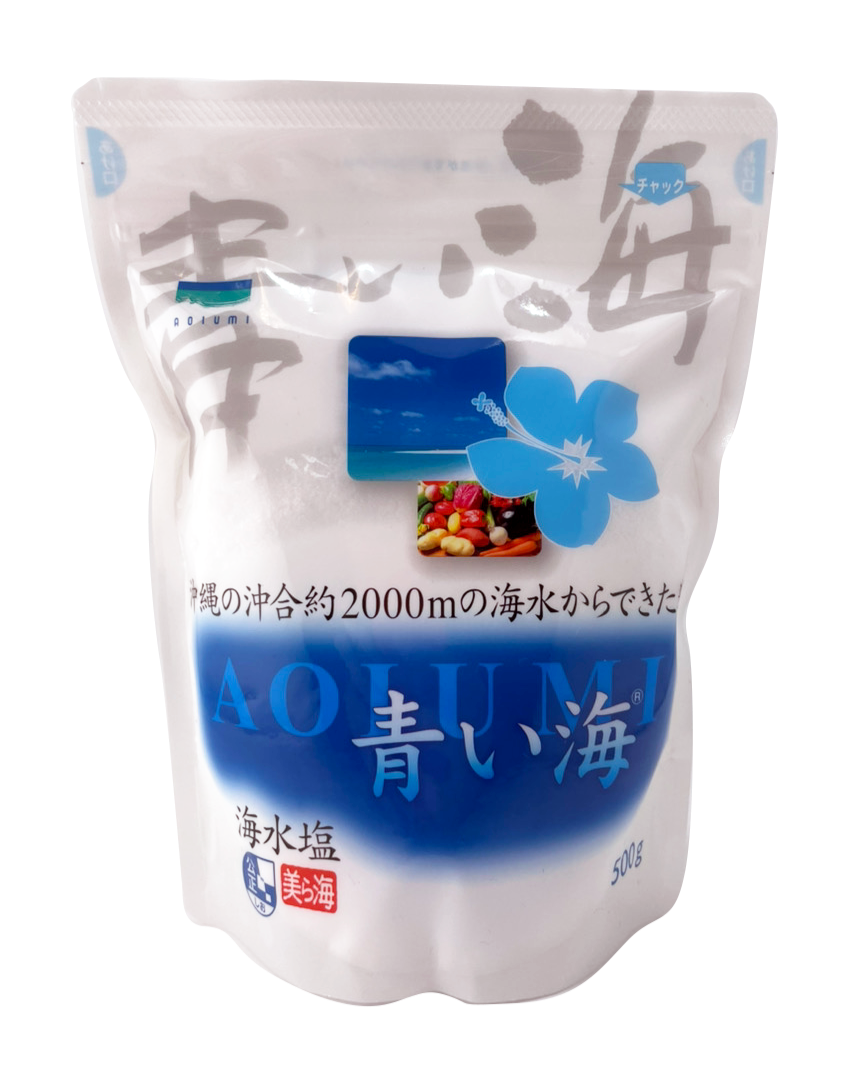 沖縄の海水塩 青い海 500g 商品画像(正面)