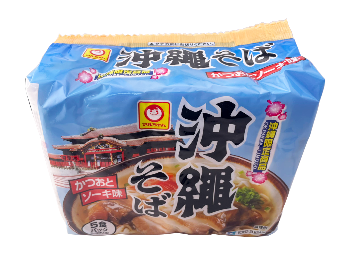沖縄限定 沖縄そば 袋麺 5食パック マルちゃん(東洋水産) 商品画像(天面)
