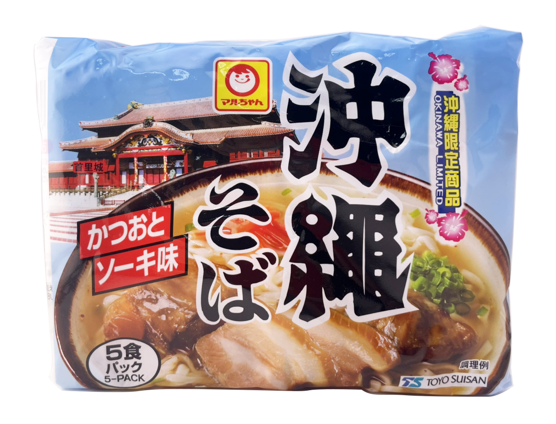 沖縄限定 沖縄そば 袋麺 5食パック マルちゃん(東洋水産) 商品画像(正面)
