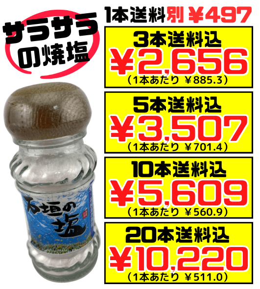 石垣の塩 60g 小瓶 価格と商品紹介