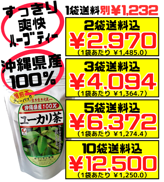 ユーカリ茶 ティーパック 2g × 20包入 うっちん沖縄 価格と商品紹介