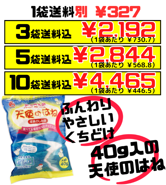 天使のはね 球美のしお味 40g 丸吉塩せんべい 価格と商品紹介