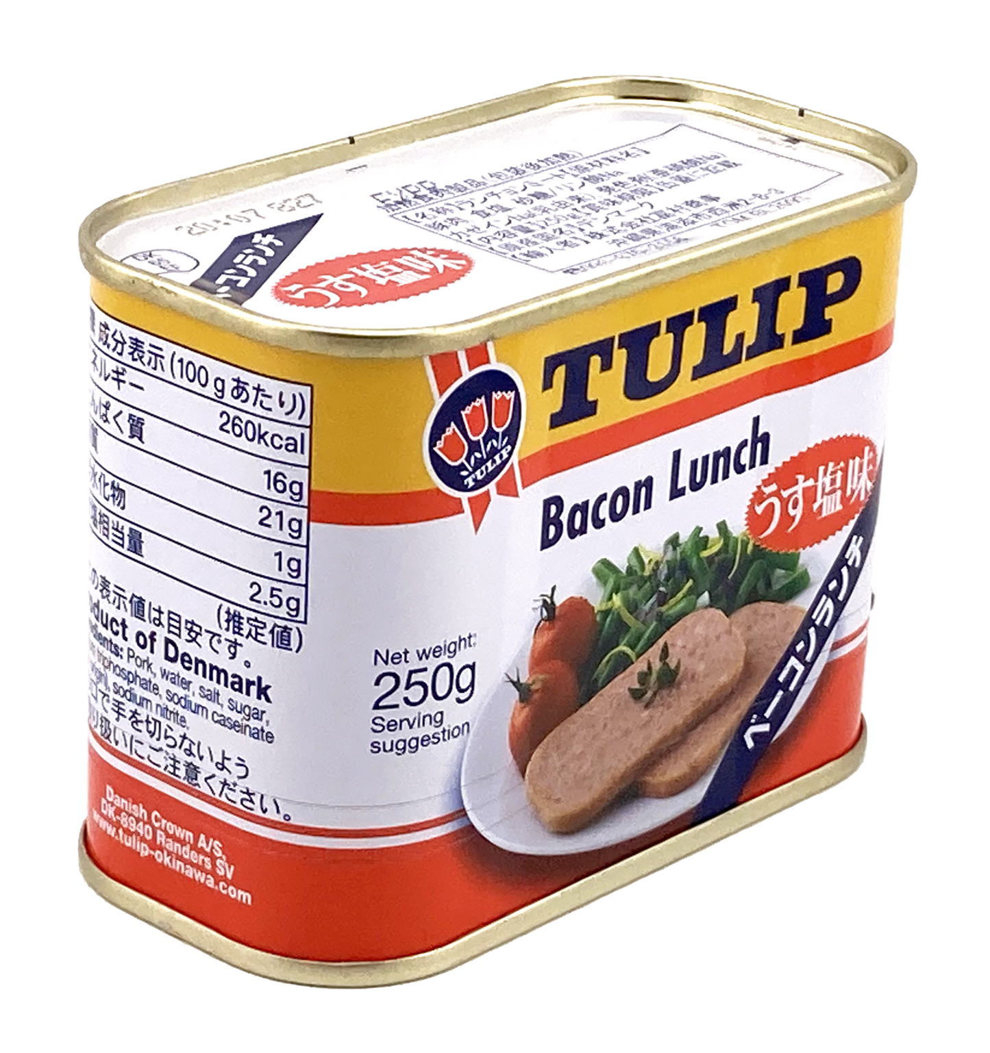 チューリップ ベーコンランチ缶 250g TULIP 商品画像(側面)