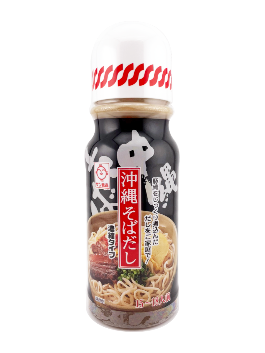 沖縄そばだし(黒)とんこつ味 濃縮タイプ 390g 15-18人前 サン食品 商品画像(正面)