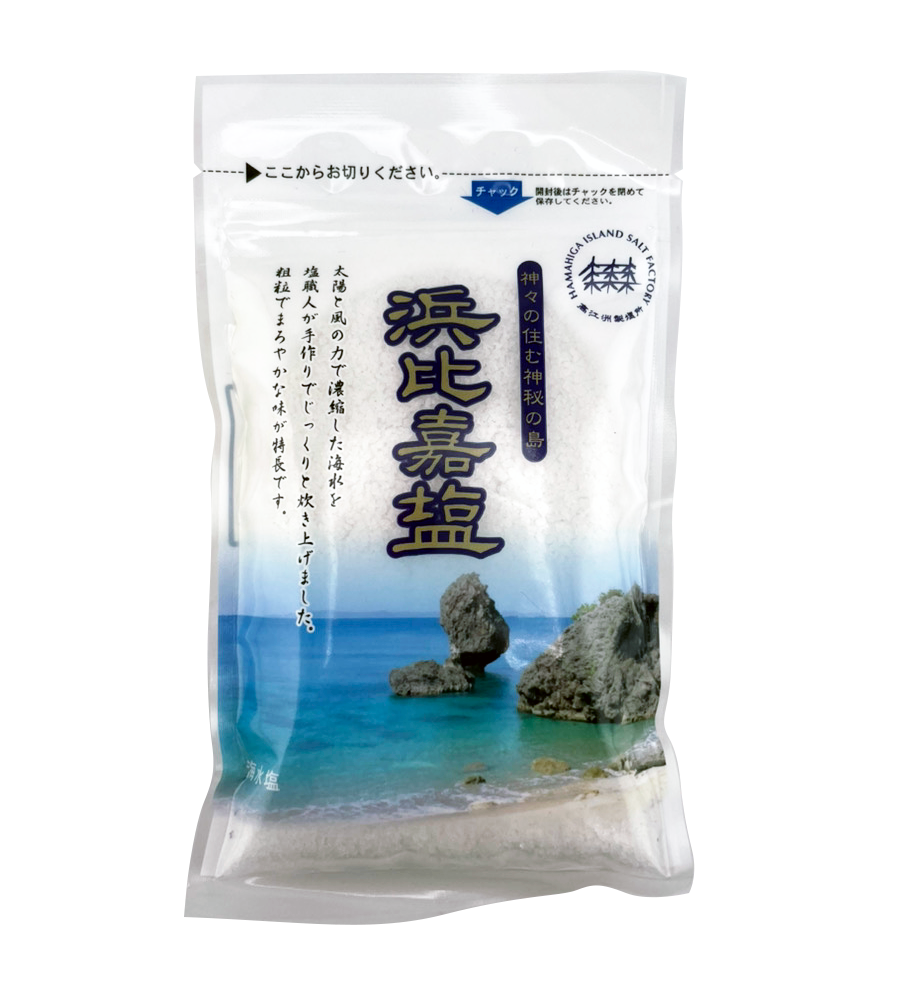浜比嘉塩 100g 高江洲製塩所 商品画像（正面）