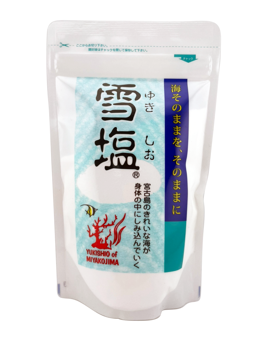宮古島の雪塩 パウダータイプ 120g スタンドパック 商品画像（正面）