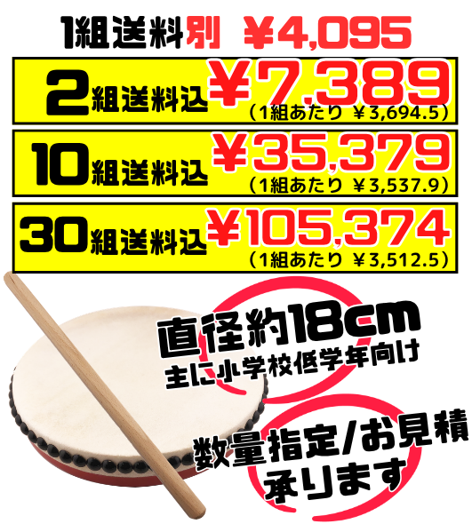 パーランクー 18㎝ バチ付 価格と商品紹介