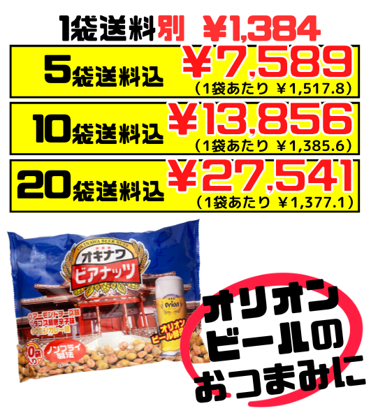 ジャンボオリオンビアナッツ 大(16g小袋×20袋入) サン食品 価格と商品紹介