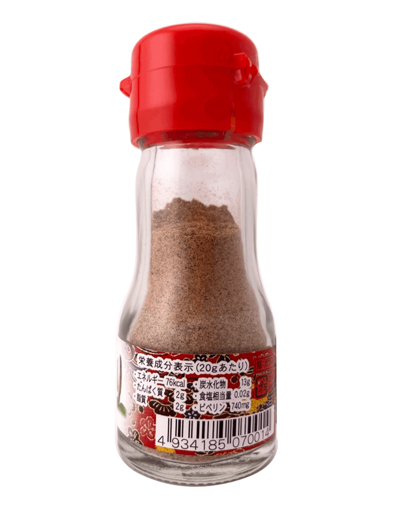 沖縄県産 島こしょう ピィパーズ 粉末 20g 大城海産 商品画像（側面・栄養成分表示）