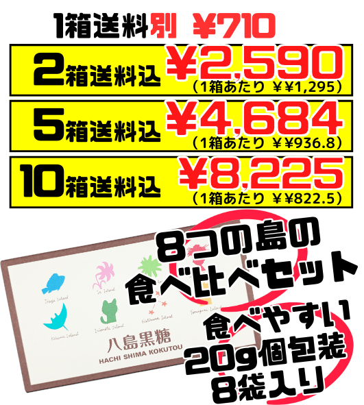 沖縄県黒砂糖協同組合 八島黒糖 20g×8袋 価格と商品紹介
