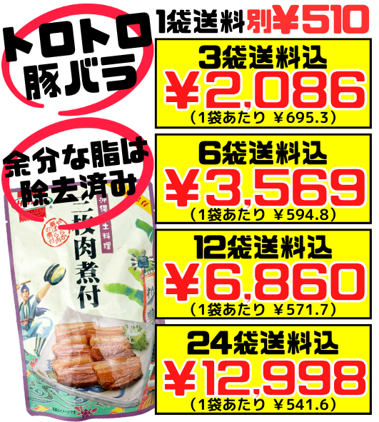 三枚肉煮付 250g 沖縄ホーメル Hormel 価格と商品紹介