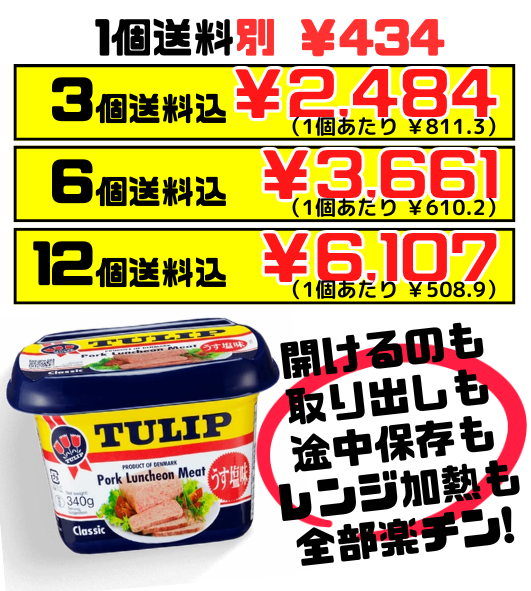 チューリップポーク エコパック 340g TULIP 価格と商品紹介