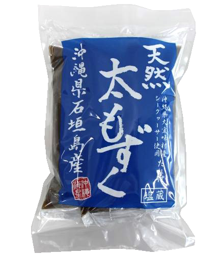 沖縄県石垣島産 塩蔵 天然太もずく 300g (100g×3) たれ付(20g×3) 沖縄海星物産 希少な天然モズク フコイダン豊富 セット –  創業74年 沖縄食材卸・販売 うちなーむん ミヤギミート（セット品は全品送料込）