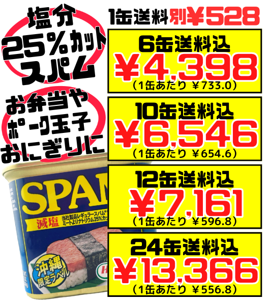 スパム 減塩タイプ 340g 沖縄ホーメル Hormel SPAM 価格と商品紹介