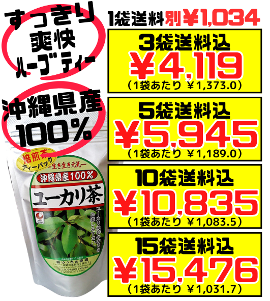 ユーカリ茶 ティーパック 2g × 20包入 うっちん沖縄 価格と商品紹介