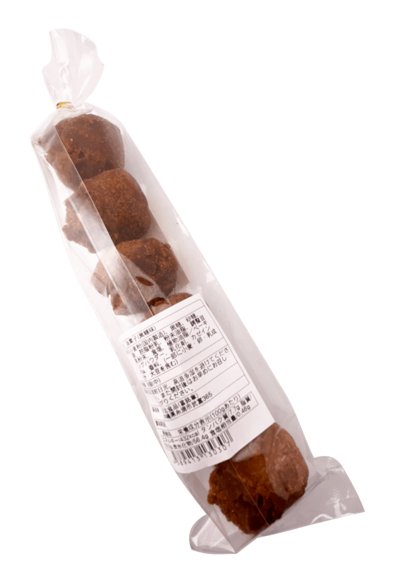 サーターアンダギー（小） 黒糖味 6個入 当銘食品 商品画像（背面・商品詳細）