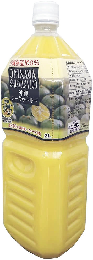 シークワーサー 100％ ジュース 2L オキハム 商品画像（側面）