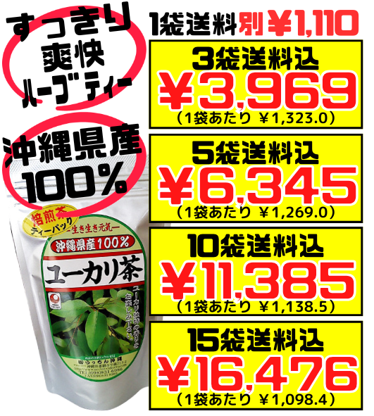 ユーカリ茶 ティーパック 2g × 20包入 うっちん沖縄 価格と商品紹介