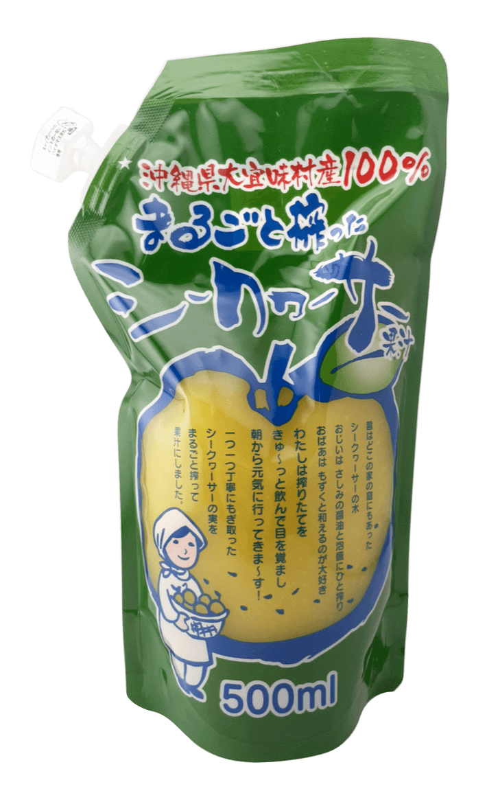 まるごと搾ったシークヮーサー果汁 沖縄海星物産 商品画像（正面）