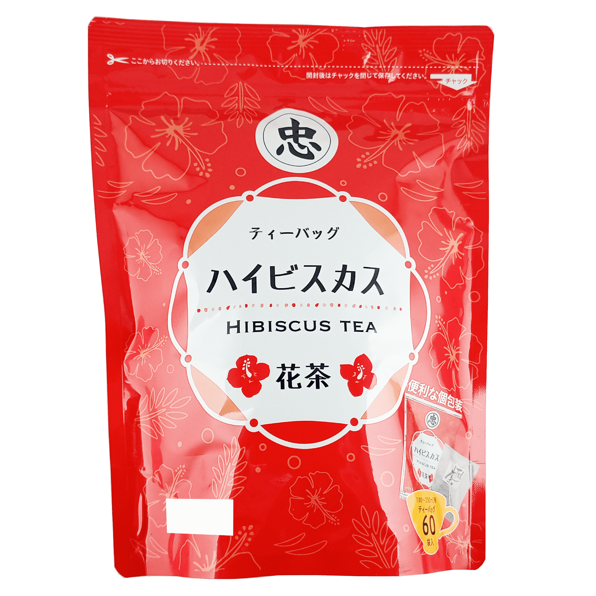 ハイビスカス茶 ティーバッグ 1g×60個入 (大袋) 比嘉製茶 商品画像（正面）