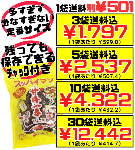 スッパイマン 甘梅一番 65g 上間菓子店 価格と商品紹介