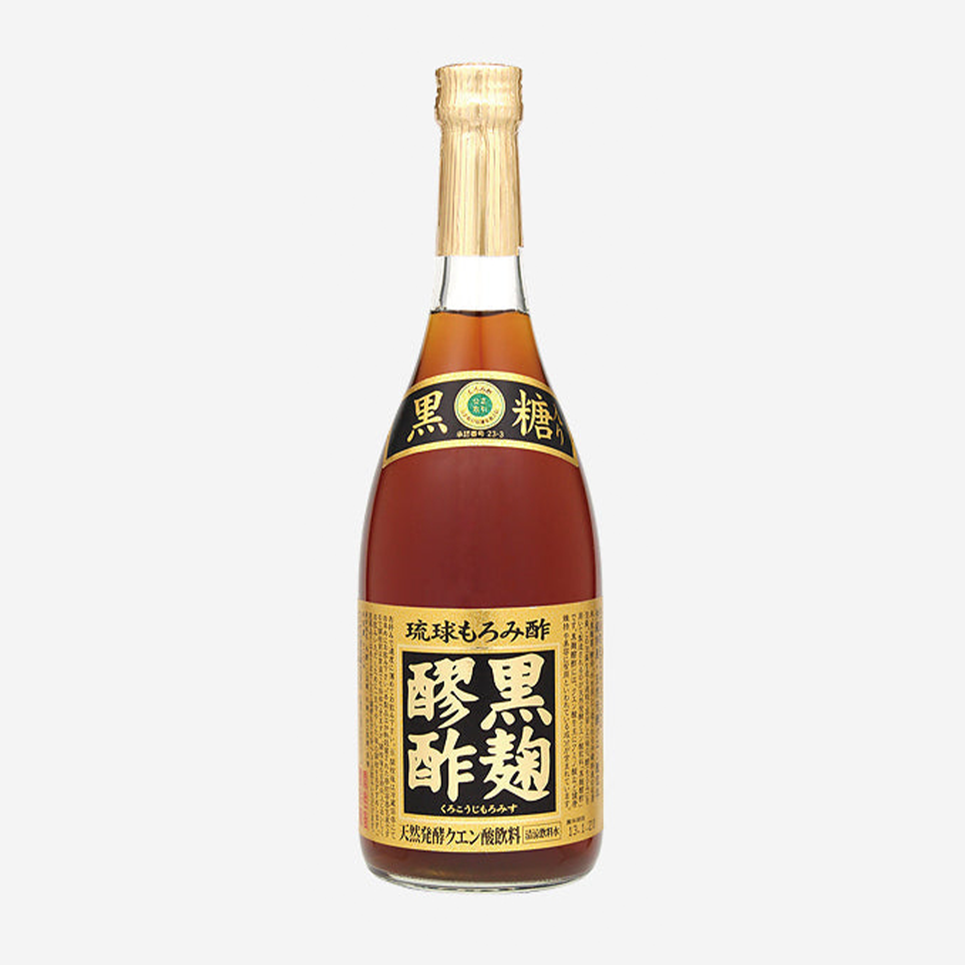 黒麹醪酢・黒糖720ml ヘリオス酒造 商品画像（瓶正面）