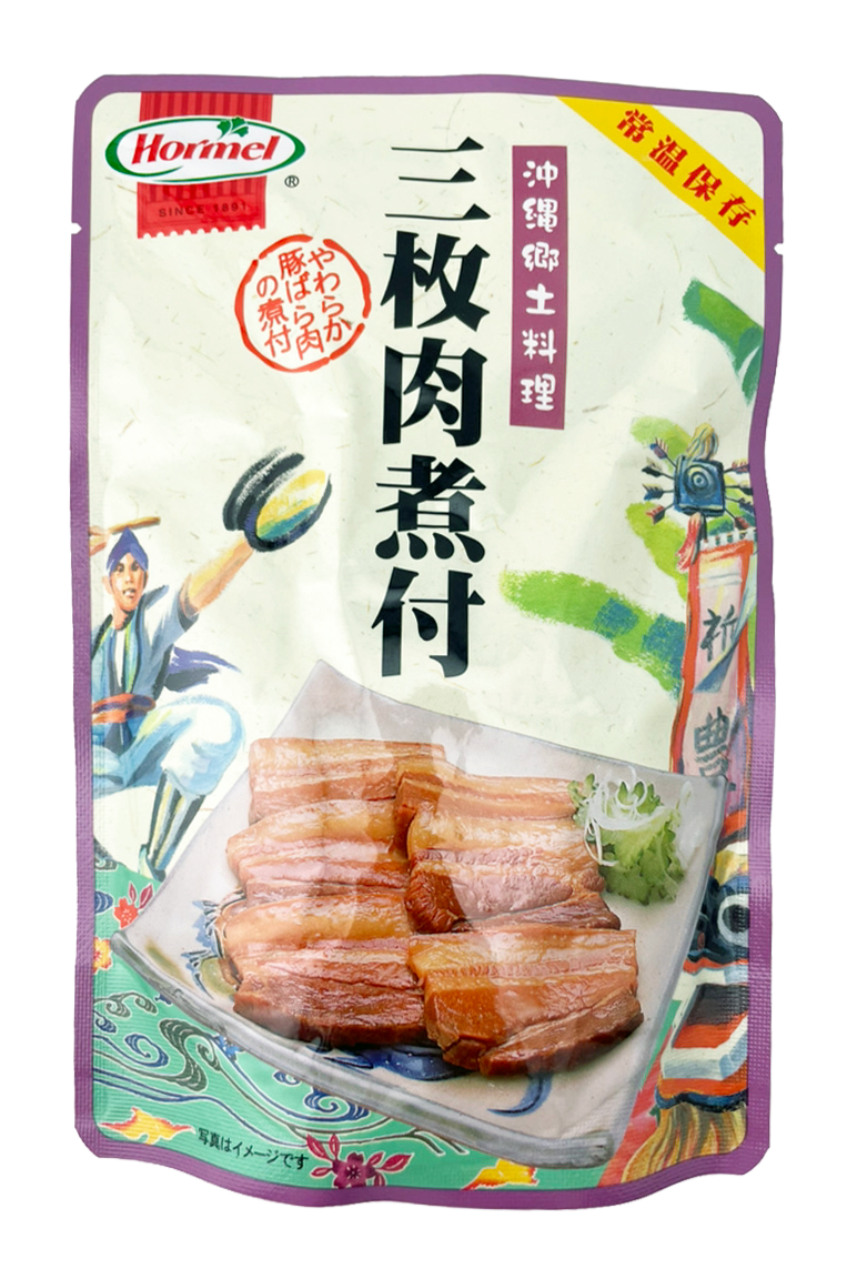 三枚肉煮付 250g 沖縄ホーメル Hormel 商品画像（正面）