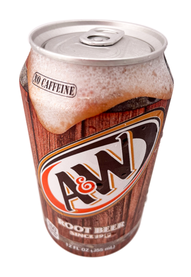 A&W ルートビア (Root Beer) 355ml 商品画像（正面上から）