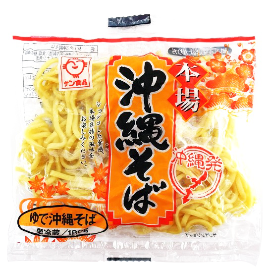沖縄そば L麺(ロングライフ麺) 180g サン食品 商品画像（正面）