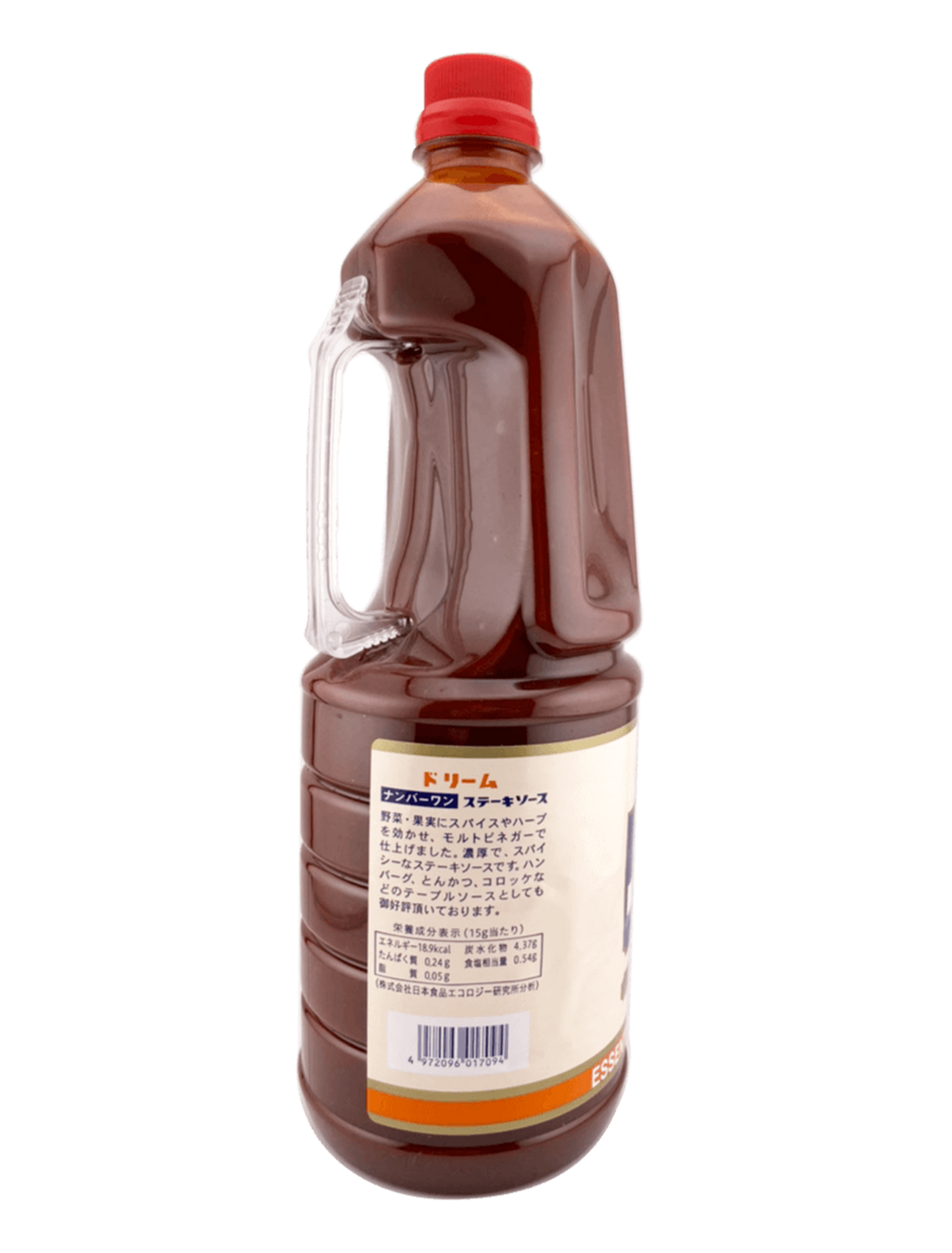 業務用 ドリーム No.1 ステーキソース 2030g 木戸食品 商品画像（側面・商品説明、栄養成分表示等）