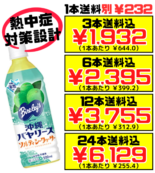 ソルティシークヮーサー 500ml 沖縄バヤリース 価格と商品紹介