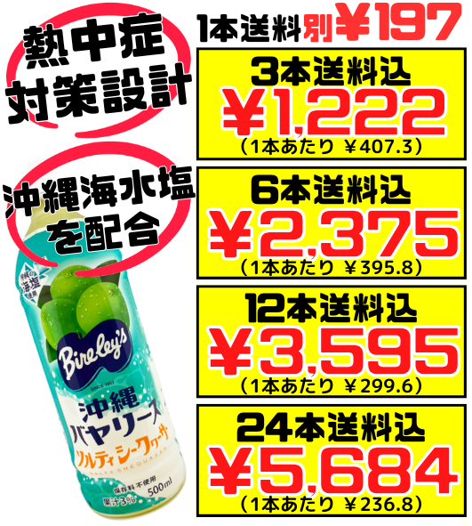 ソルティシークヮーサー 500ml 沖縄バヤリース 価格と商品紹介
