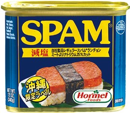 スパム 減塩 340g 48缶 沖縄ホーメル Hormel SPAM 商品画像（外観）