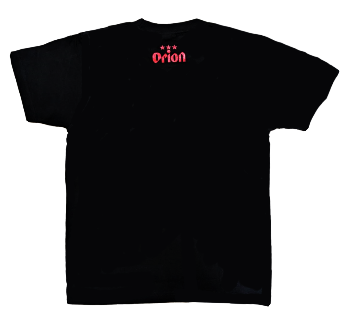【黒】オリオンビール ★★★ ビッグロゴTシャツ 商品画像（背面）
