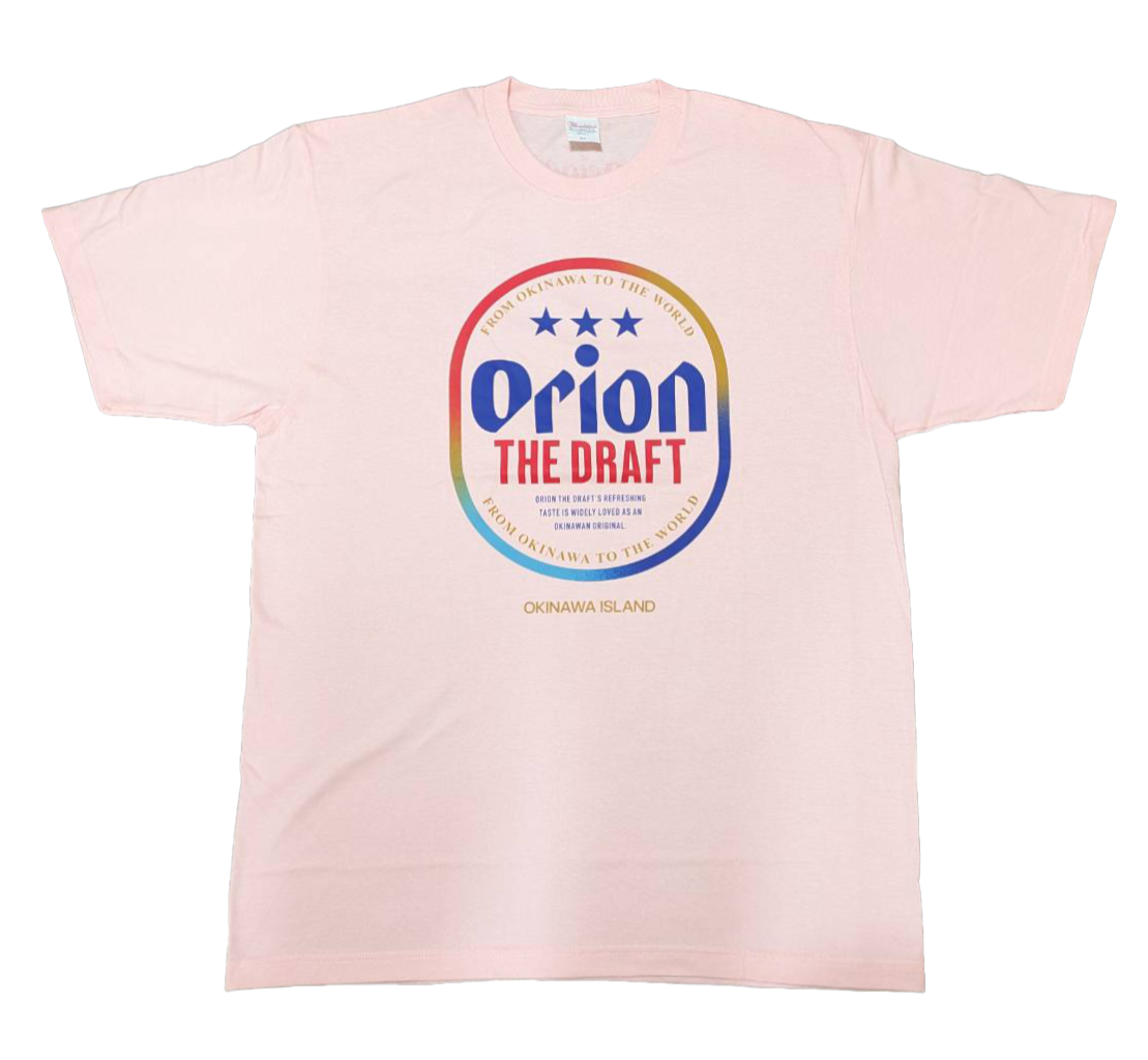 【ピンク】オリオンビール ★★★ ビッグロゴTシャツ 商品画像（正面）