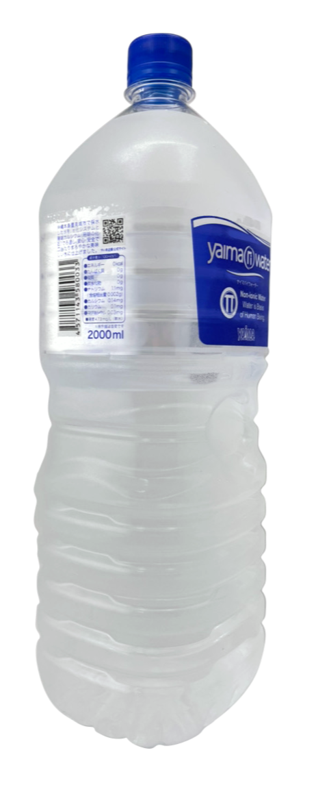 PiｰWater 2L YAIMA 商品画像（側面・栄養成分表示等）
