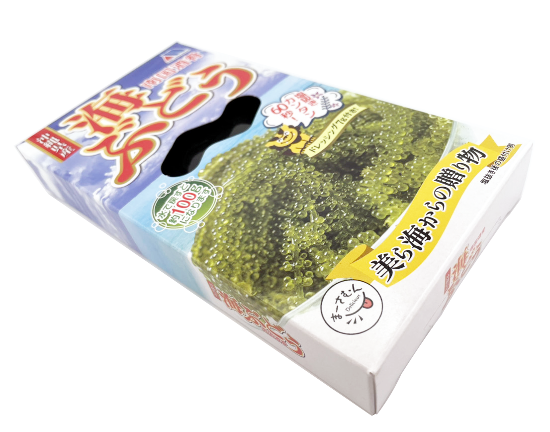 海ぶどう 100g タレ付き メック 商品画像（側面）