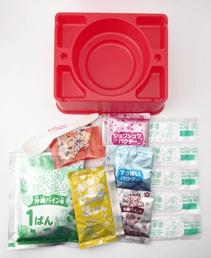 ねるねるねるね 沖縄パイン味 クラシエフーズ 商品画像（中身・材料と道具）